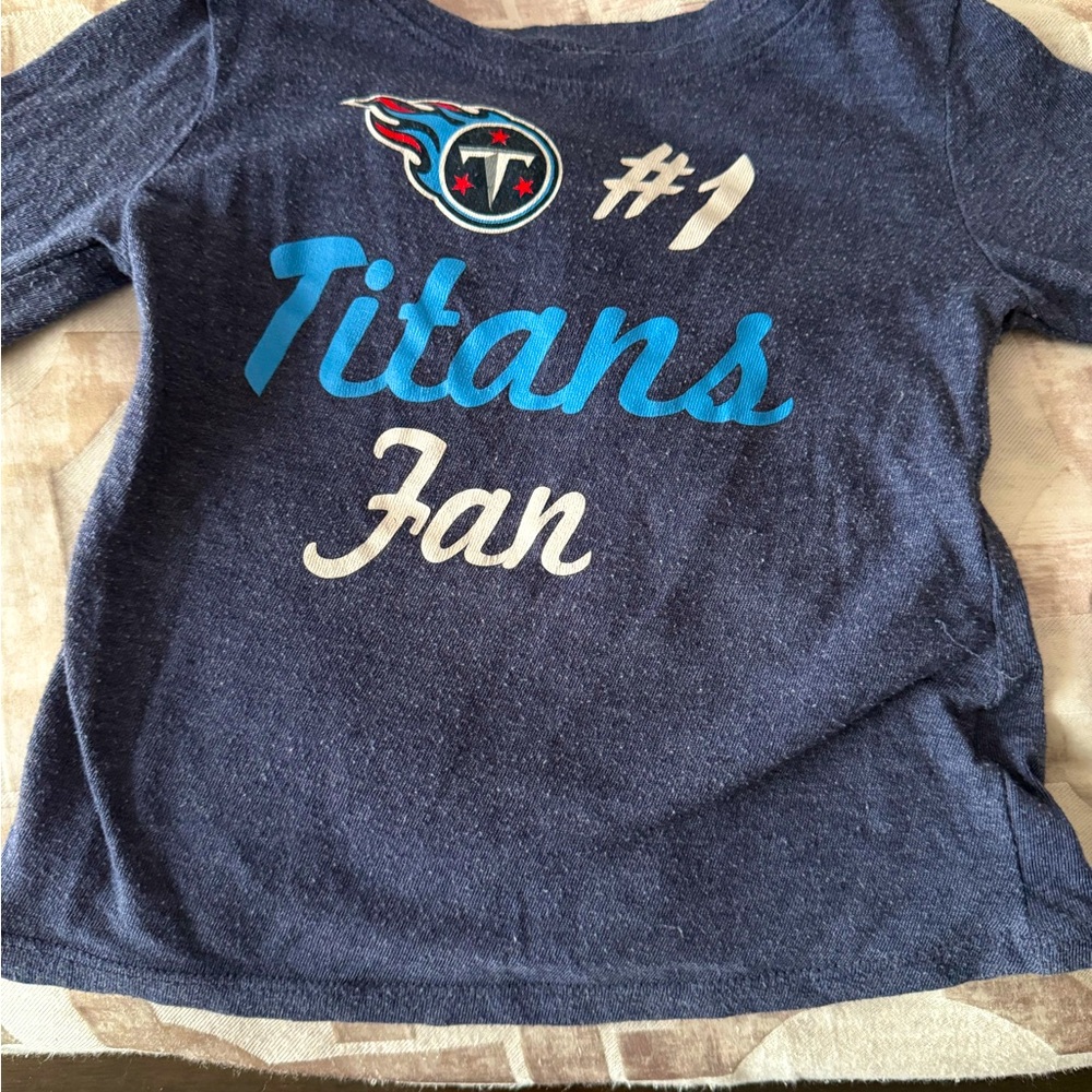 Toddler “Tennessee Titans” long sleeved football shirt.